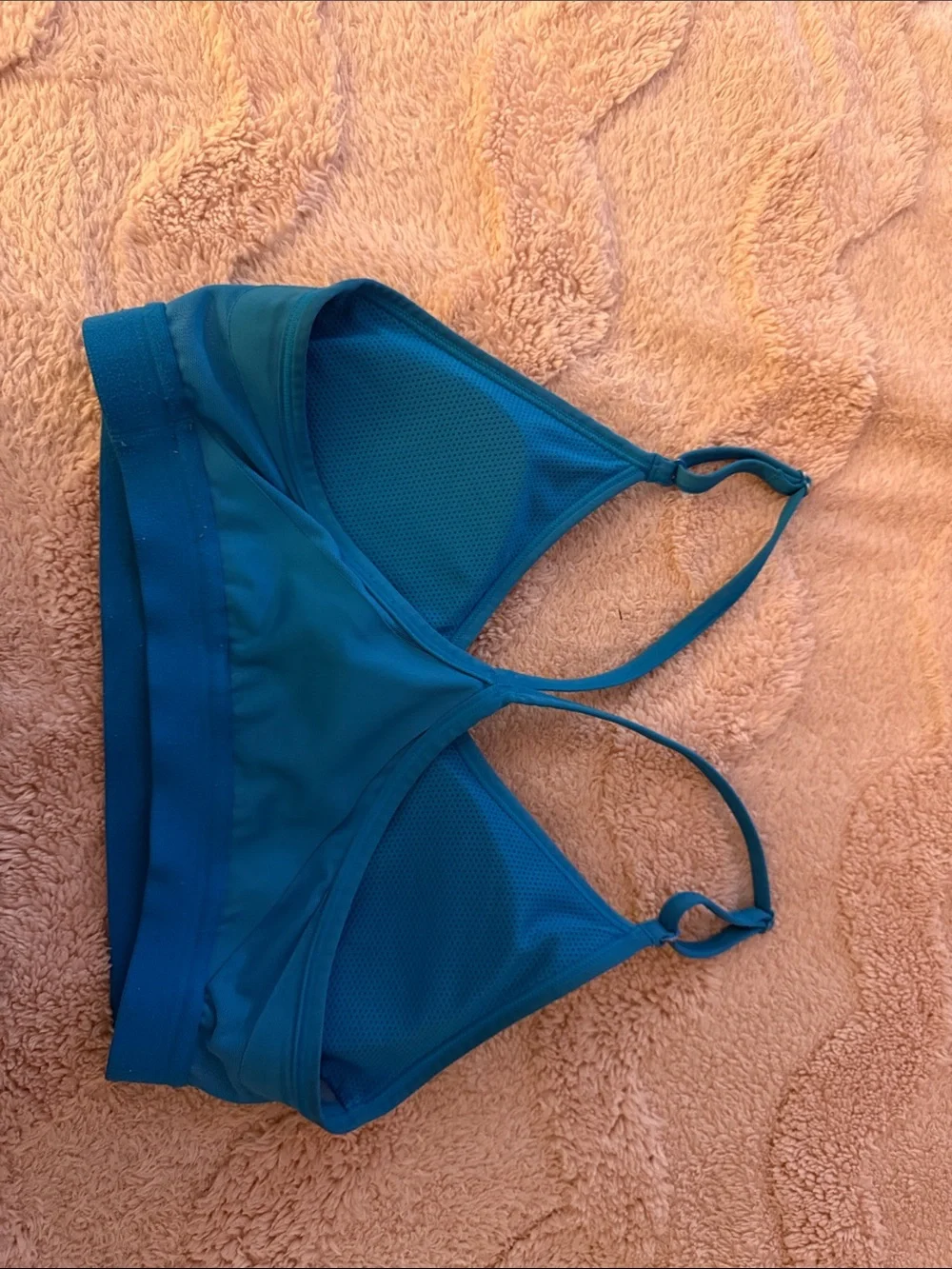Nike Teal/Blue Light-Support Sports Bra with Racerback